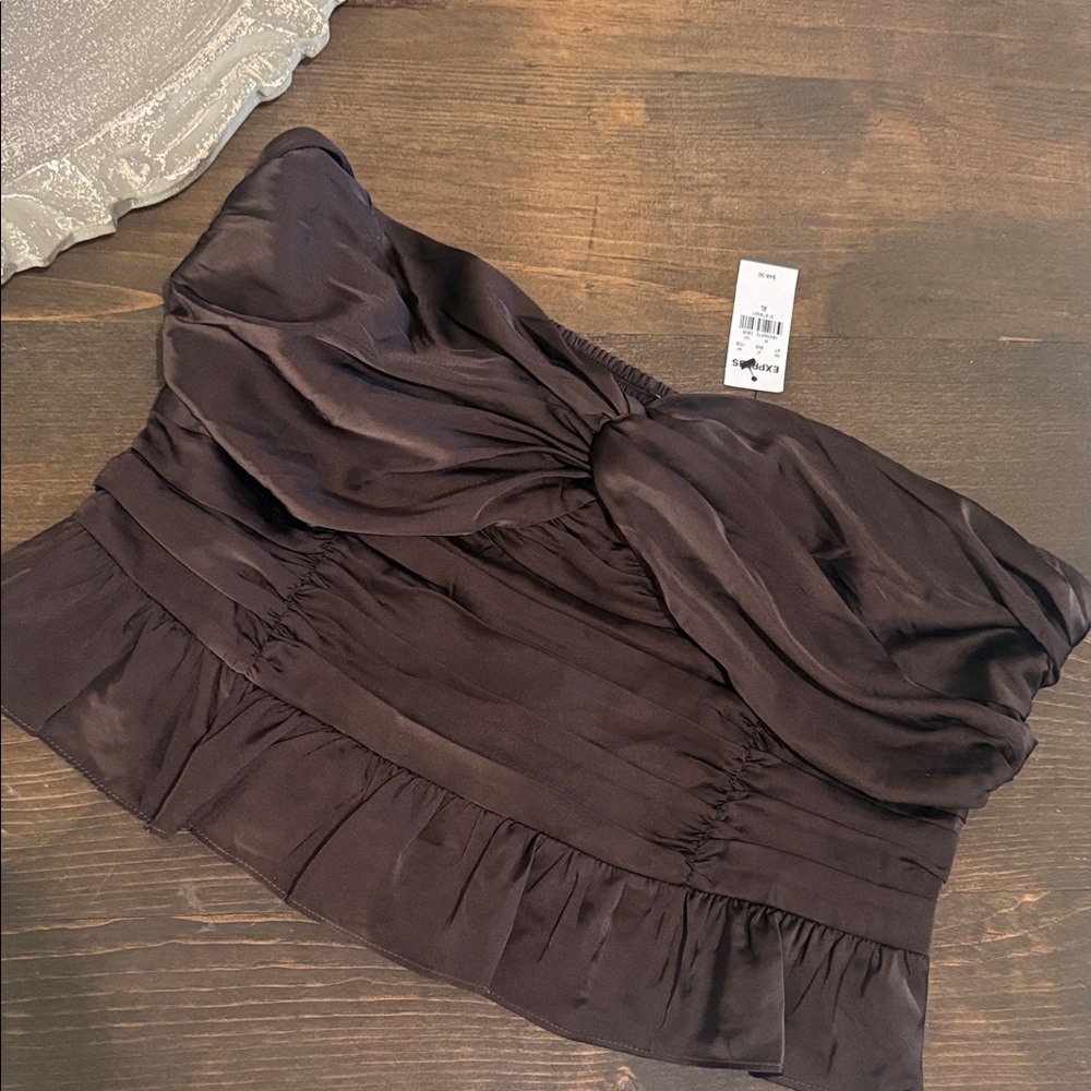 Express satin tube top